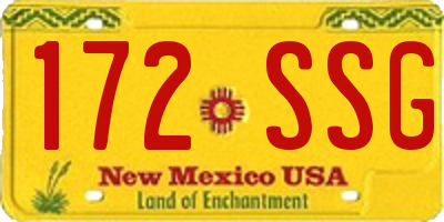 NM license plate 172SSG