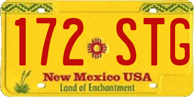 NM license plate 172STG