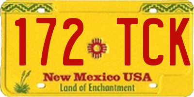 NM license plate 172TCK