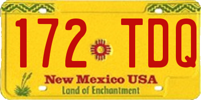 NM license plate 172TDQ