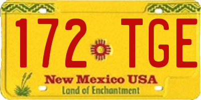 NM license plate 172TGE