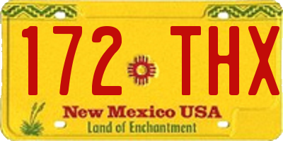 NM license plate 172THX