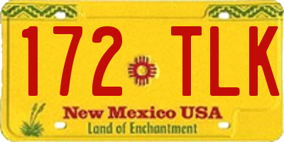 NM license plate 172TLK
