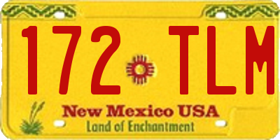 NM license plate 172TLM