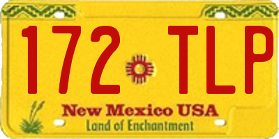 NM license plate 172TLP