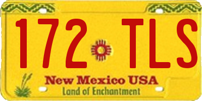 NM license plate 172TLS