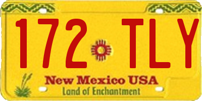 NM license plate 172TLY