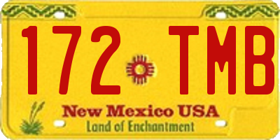 NM license plate 172TMB