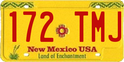 NM license plate 172TMJ