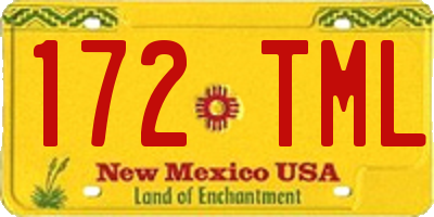 NM license plate 172TML