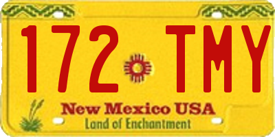 NM license plate 172TMY