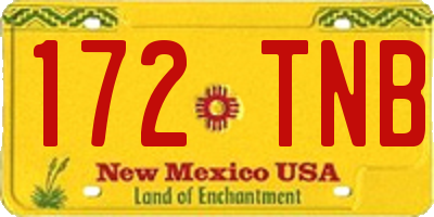 NM license plate 172TNB