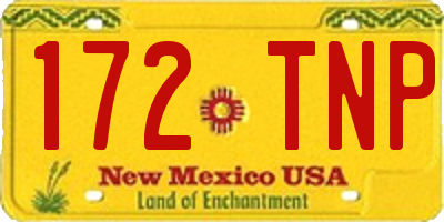 NM license plate 172TNP