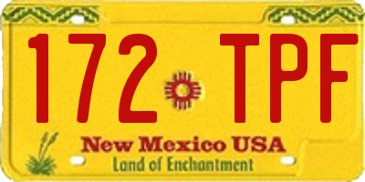 NM license plate 172TPF