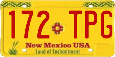 NM license plate 172TPG