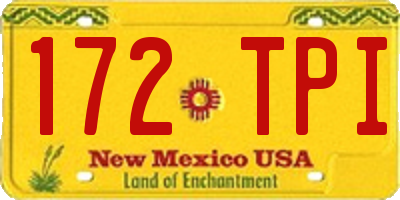 NM license plate 172TPI