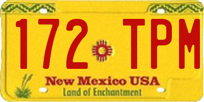 NM license plate 172TPM