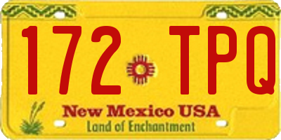 NM license plate 172TPQ