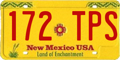 NM license plate 172TPS