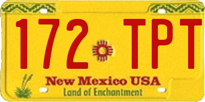 NM license plate 172TPT