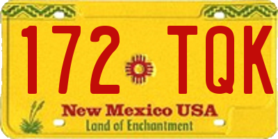 NM license plate 172TQK