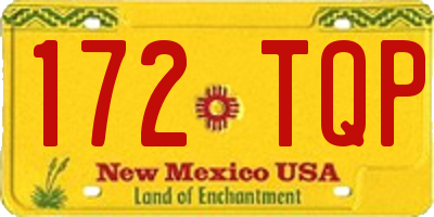 NM license plate 172TQP