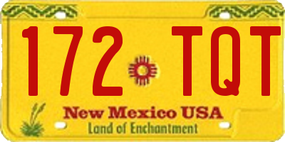 NM license plate 172TQT