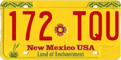 NM license plate 172TQU