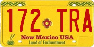 NM license plate 172TRA