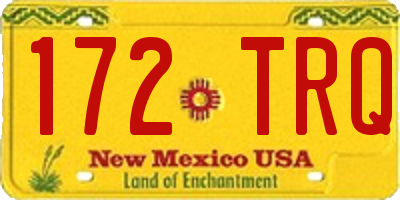 NM license plate 172TRQ