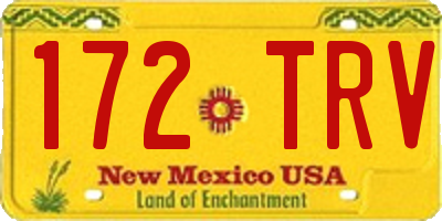 NM license plate 172TRV