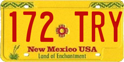 NM license plate 172TRY