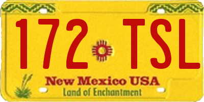NM license plate 172TSL