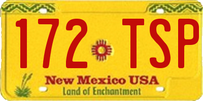 NM license plate 172TSP