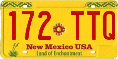NM license plate 172TTQ