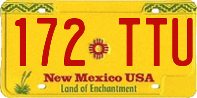 NM license plate 172TTU