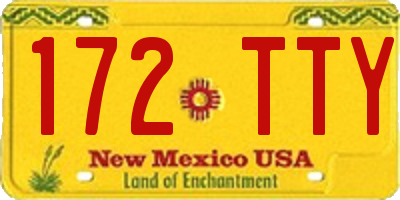 NM license plate 172TTY