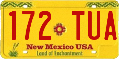 NM license plate 172TUA