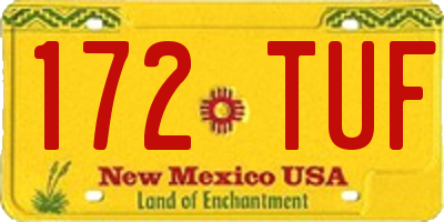NM license plate 172TUF