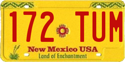 NM license plate 172TUM