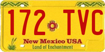 NM license plate 172TVC