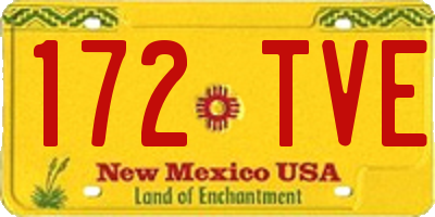 NM license plate 172TVE