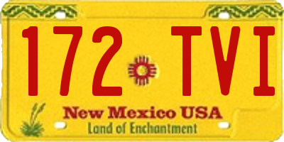 NM license plate 172TVI
