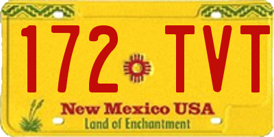 NM license plate 172TVT