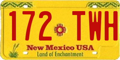 NM license plate 172TWH