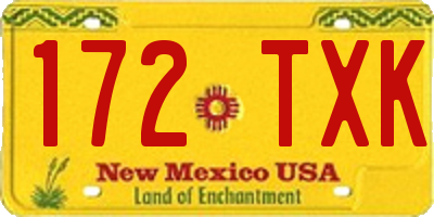 NM license plate 172TXK