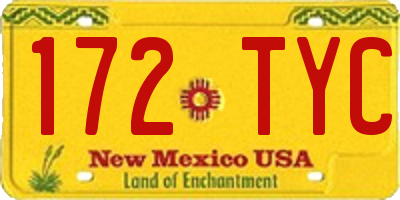 NM license plate 172TYC