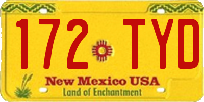 NM license plate 172TYD