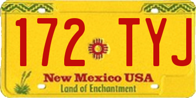 NM license plate 172TYJ