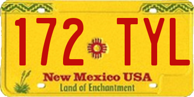 NM license plate 172TYL